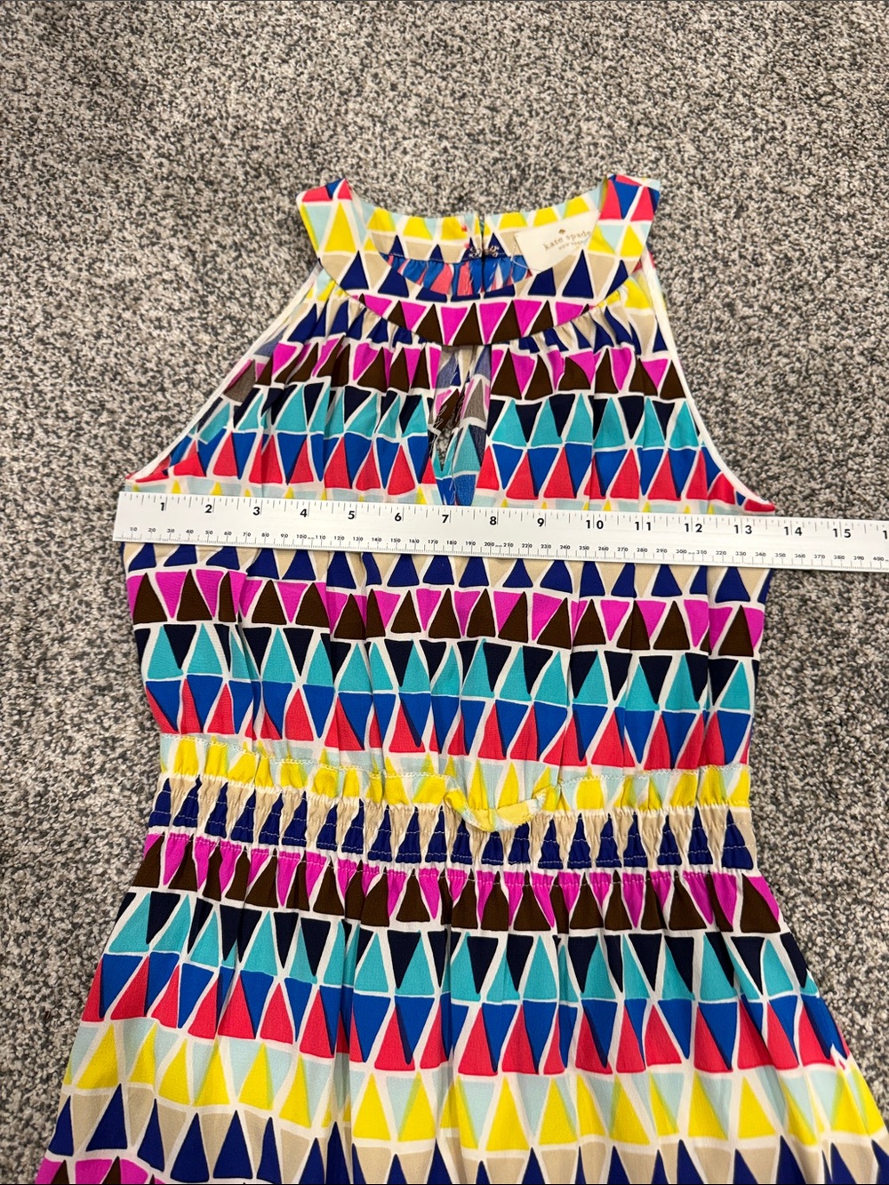 Kate Spade Silk Women’s Size 0 Ellina Multicolor Geometric Lightweight Dress - Picture 10 of 10